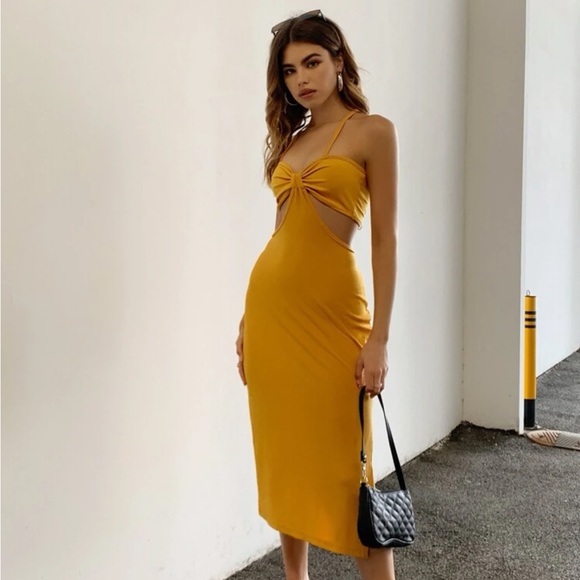 Shein - cut out split hem cami dress - Picture 4 of 5